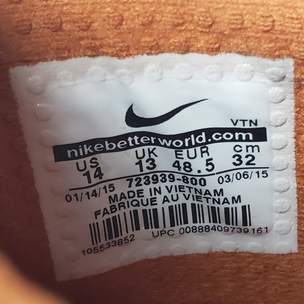 Nike Free Trainer 5.0 V6 'Texas Longhorns' Training Sneakers - Men's size 14 - Picture 15 of 16